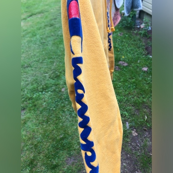 Champion Mustard Hoodie size small medium - Picture 9 of 13